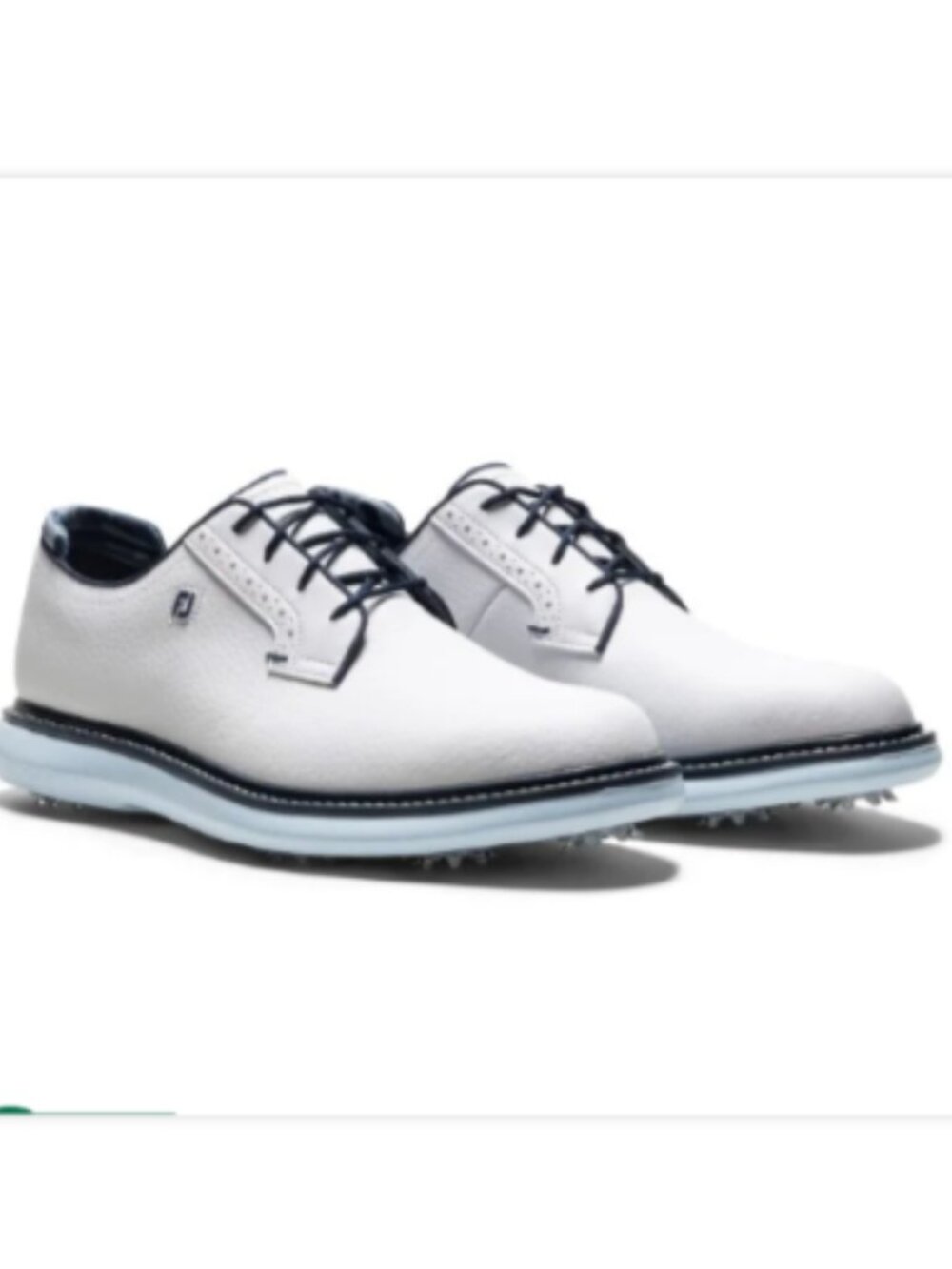New in Box FootJoy Traditions Blucher Golf Shoes - White/Blue/Camo 57972 11.5 M
